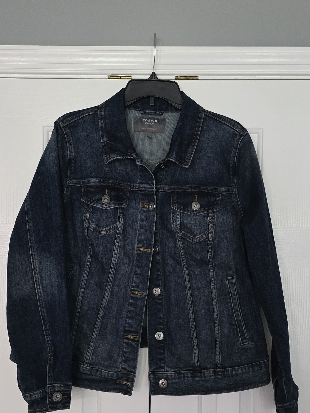Torrid Indigo Denim Jacket with Contrast Stitching